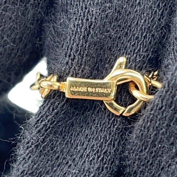 CELINE Triomphe Necklace Gold Plated/Rhinestone Gold 460GB6BZI - Picture 7 of 11